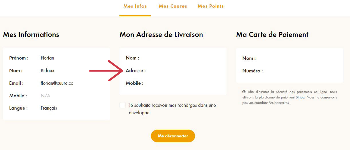 Comment Changer Mon Adresse De Livraison ? – Cuure - Centre D'aide